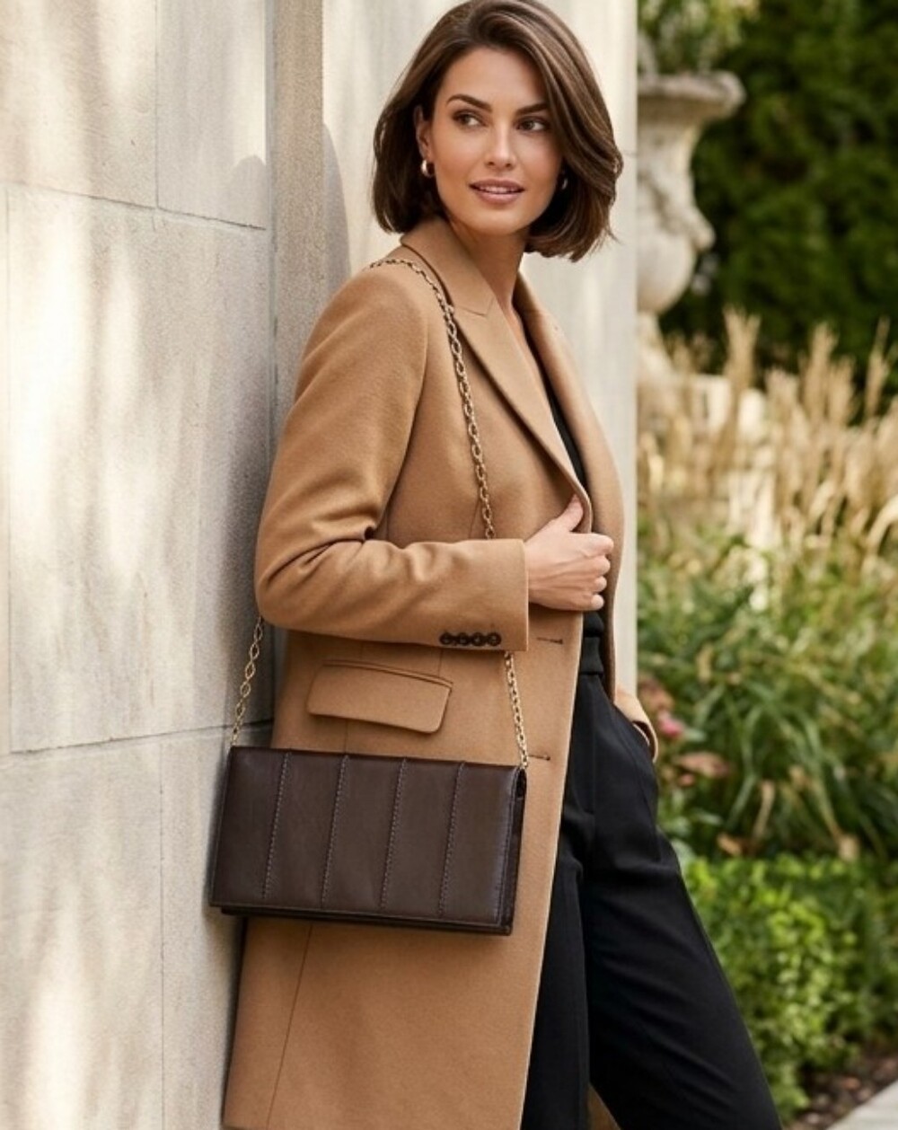 Vintage leather clutch